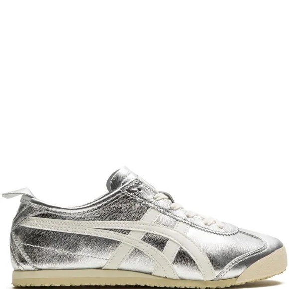 Onitsuka Tiger by Asics Silver and Cream Sneakers - Picture 1 of 2